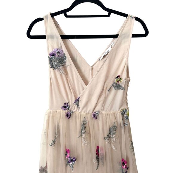 & OTHER STORIES Floral Embellished Tulle Maxi Dress Sz 34 (US 4) - Picture 4 of 7